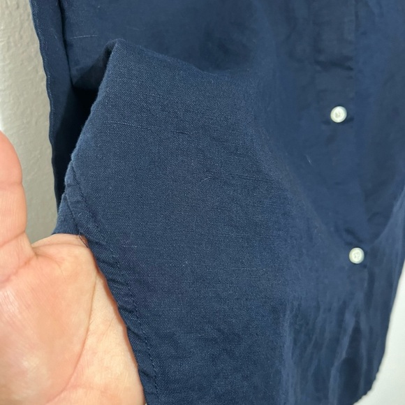 J. Crew beachware linen cotton blend beach shirt dress size XXS - Picture 4 of 15